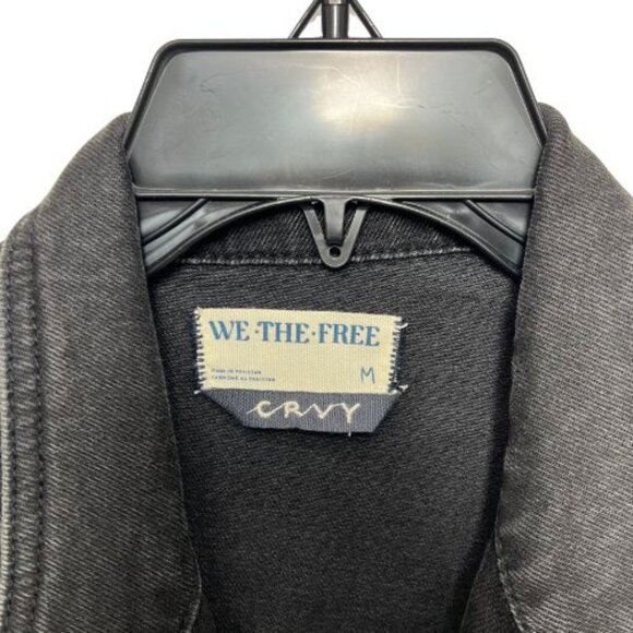 Free People We The Free CRVY Ring the Alarm Denim Jumpsuit Black Size M NEW - Picture 5 of 13